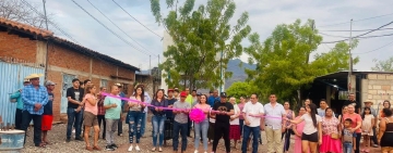 "Corte de Listón Inaugural del Sistema de Agua Potable" en la colonia La Cruz